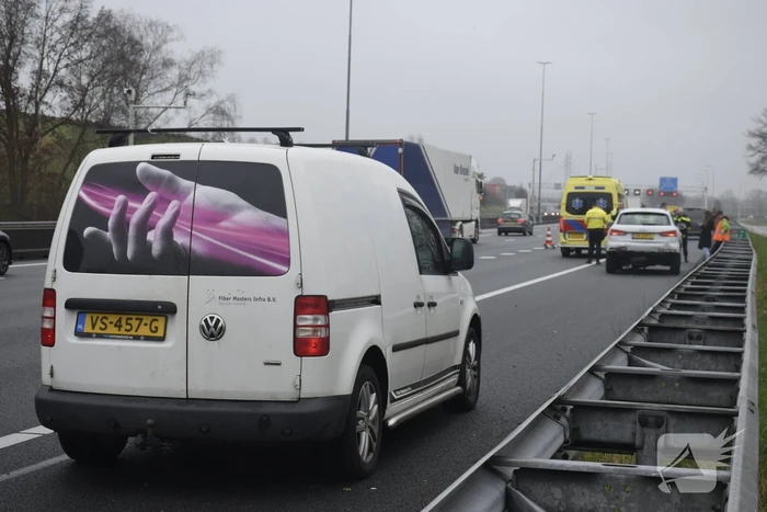 Flinke schade door ongeval op snelweg
