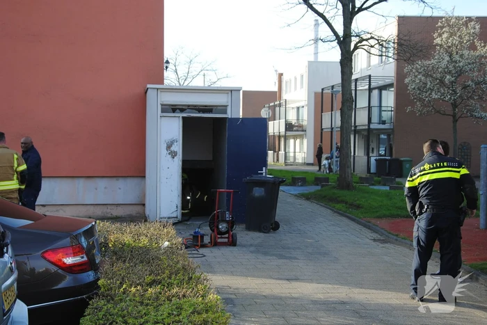Brand in kelderbox snel onder controle