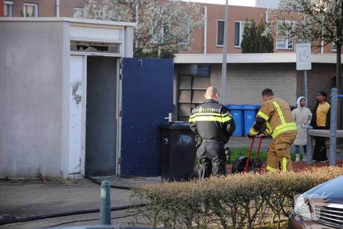 Brand in kelderbox snel onder controle