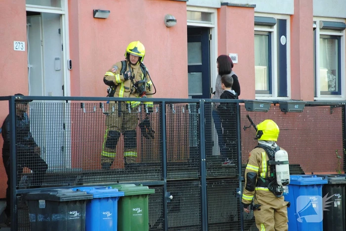 Brand in kelderbox snel onder controle