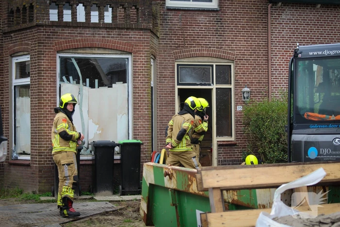 Gaslekkage door graafwerkzaamheden bij woning