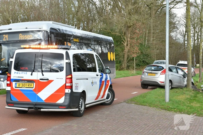 Flinke schade nadat auto botst tegen boom klapt