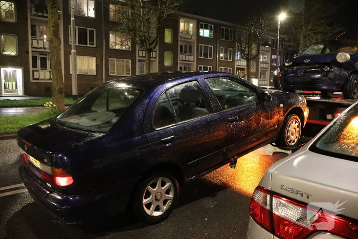 Voetganger geschept door personenauto
