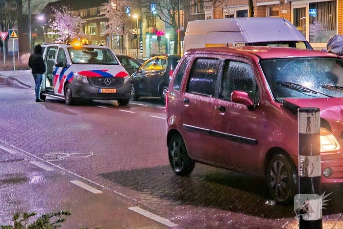 Auto zwaar beschadigd na ongeval