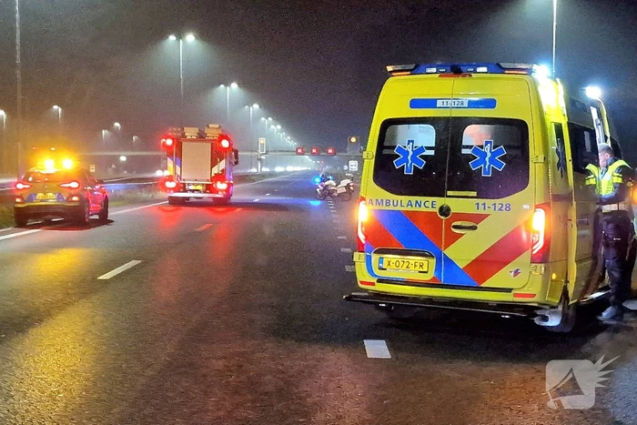 Snelweg deels dicht door ongeval