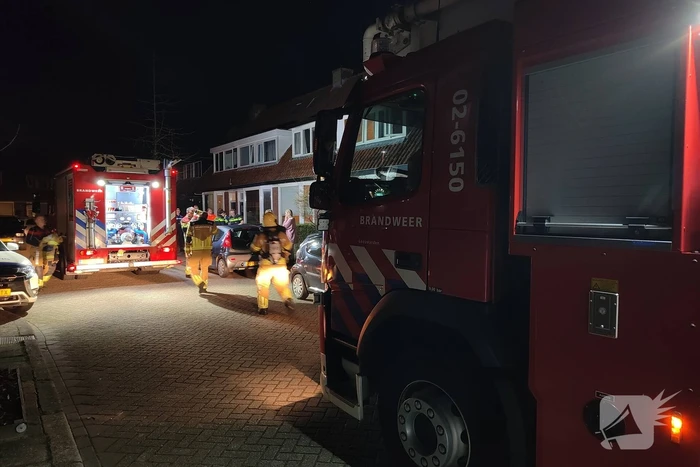 Brand in schoorsteen van woning