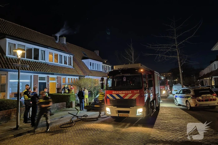 Brand in schoorsteen van woning