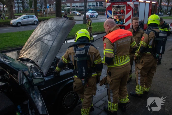 Auto vliegt net na rit in brand