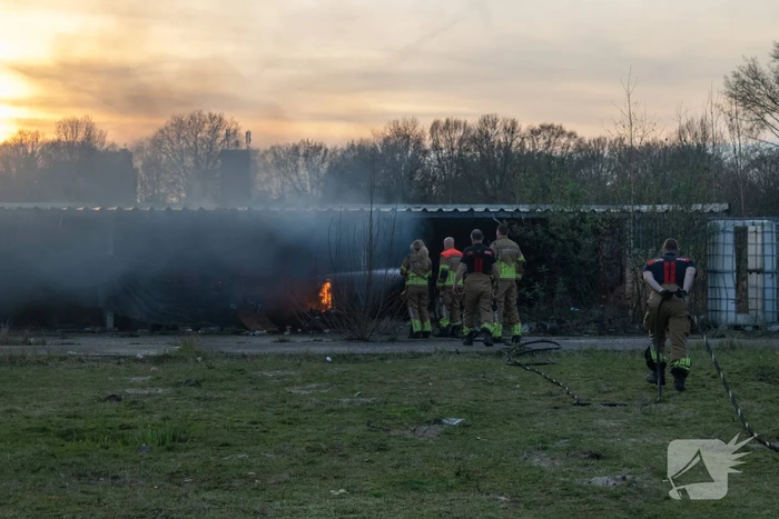 Brand op afgelegen terrein