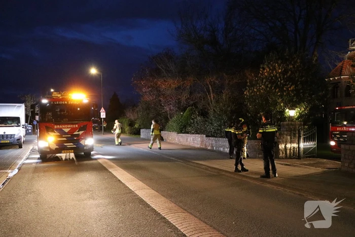 Weg afgesloten wegens schoorsteenbrand