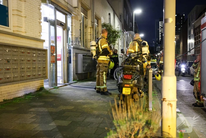 Kaars veroorzaakt brand in badkamer