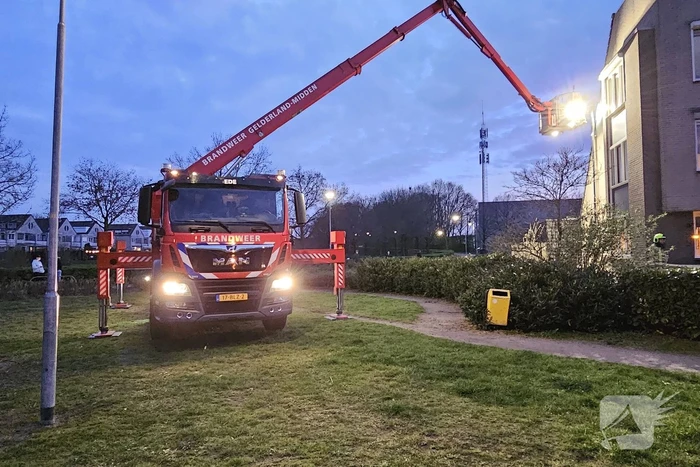Schoorsteenbrand trekt veel bekijks