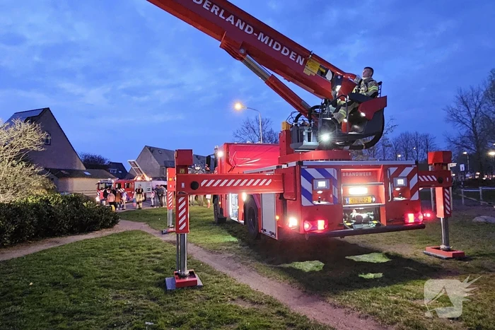 Schoorsteenbrand trekt veel bekijks