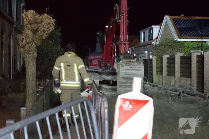 Gesprongen waterleiding door werkzaamheden aan gasleiding