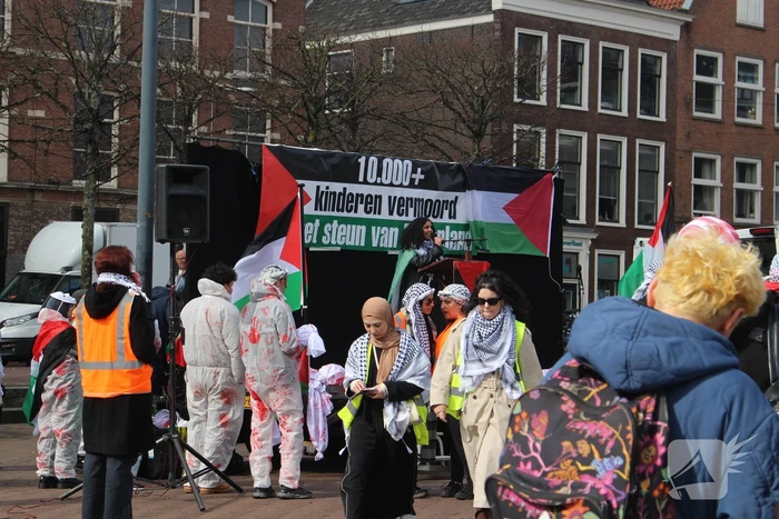 Veel aanwezigen bij pro-palestina demonstratie