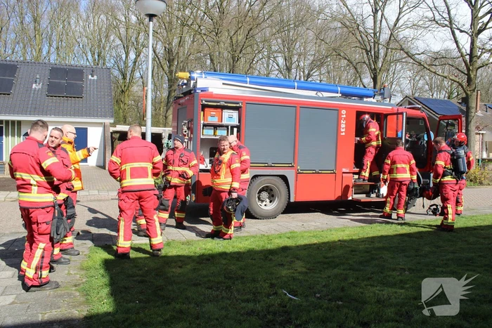 Magnetron in brand in aanleunwoning in Blijham