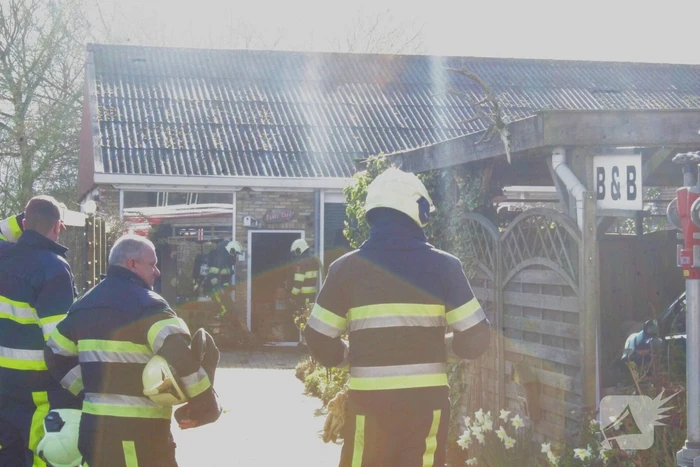 Brandweer blust brand bij bed breakfast