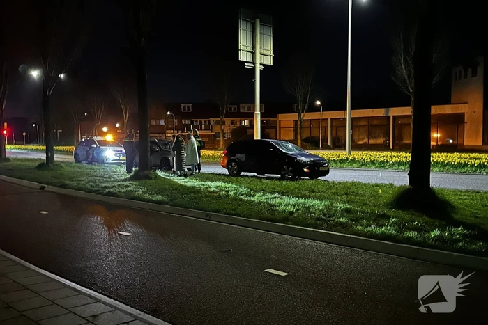 Auto fiks beschadigd na aanrijding met Fatbike