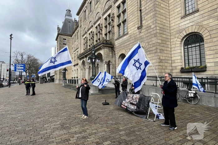 Pro Israël demonstratie voor stadhuis