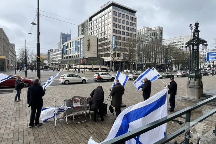 Pro Israël demonstratie voor stadhuis