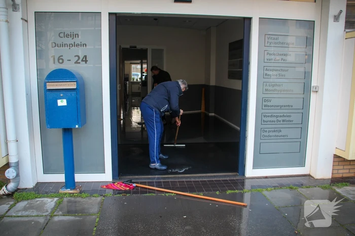 Welzijnskwartier en gezondheidsplein onder water door lekkende kraan