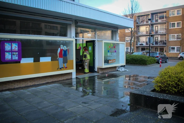Welzijnskwartier en gezondheidsplein onder water door lekkende kraan