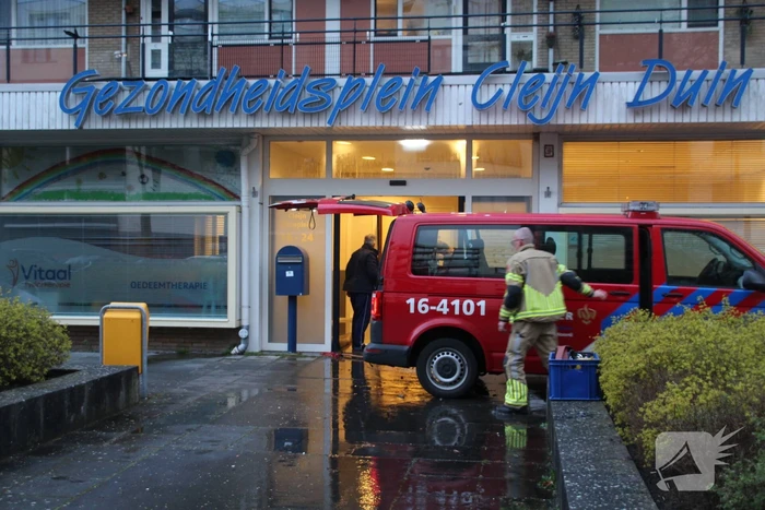 Welzijnskwartier en gezondheidsplein onder water door lekkende kraan