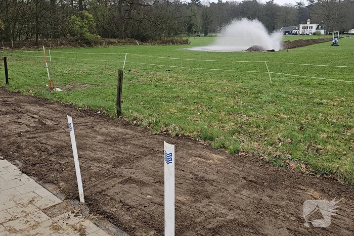 Waterleiding geraakt bij werkzaamheden