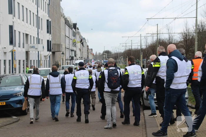 Politieagenten demonstreren tegen te hoge pensioenleeftijd