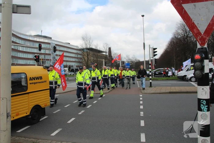 Politieagenten demonstreren tegen te hoge pensioenleeftijd