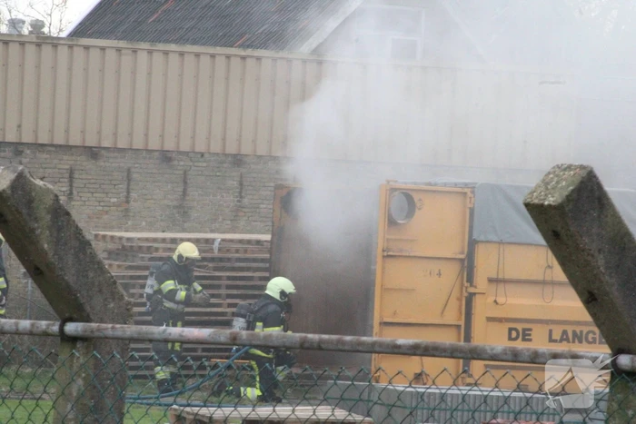Rookontwikkeling bij brand in container