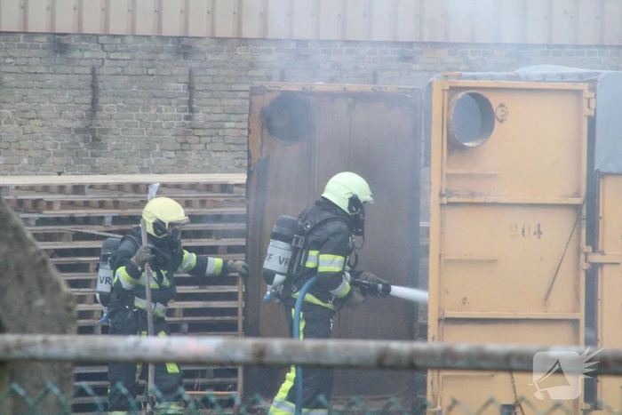 Rookontwikkeling bij brand in container
