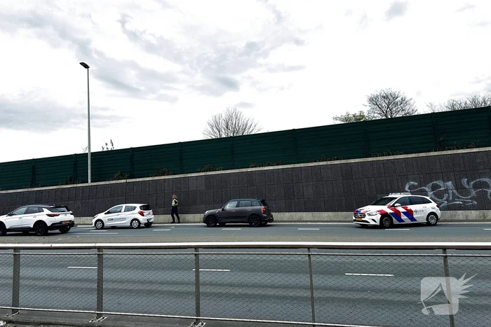 Rijstrook gestremd na aanrijding