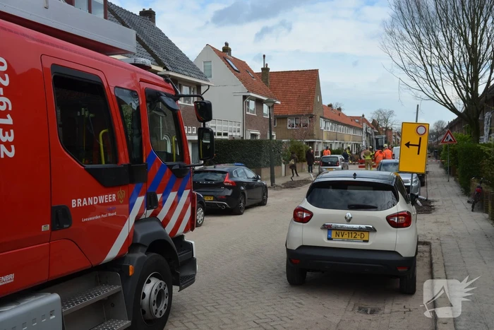 Gaslekkage ontstaan tijdens werkzaamheden