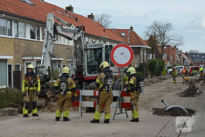 Gaslekkage ontstaan tijdens werkzaamheden