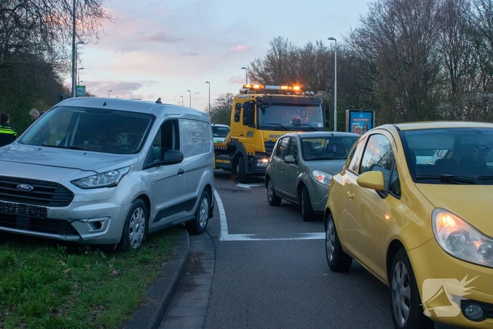 Vier voertuigen betrokken bij kettingbotsing
