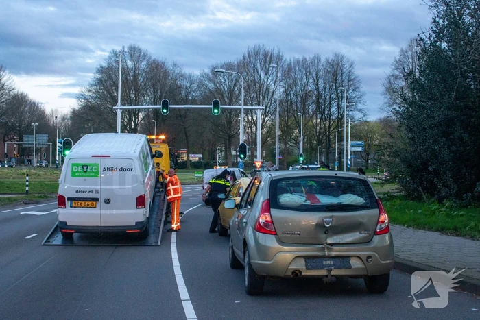 Vier voertuigen betrokken bij kettingbotsing