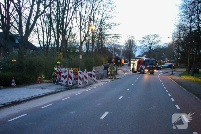 Weg afgesloten vanwege gaslekkage