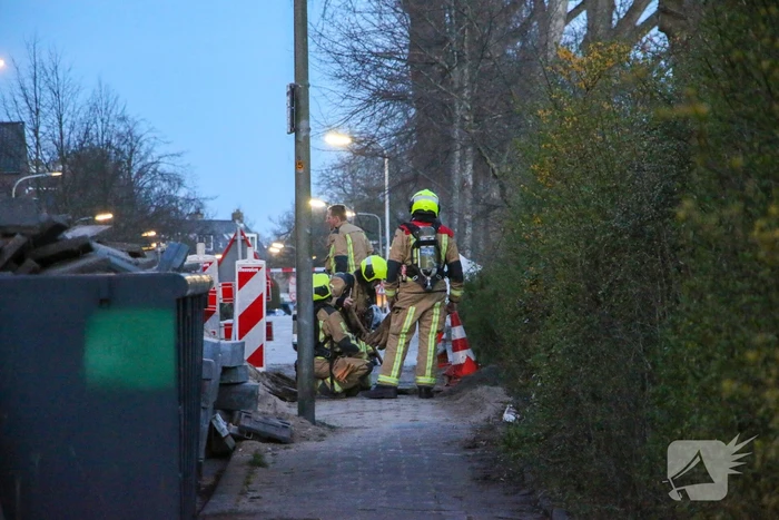 Weg afgesloten vanwege gaslekkage