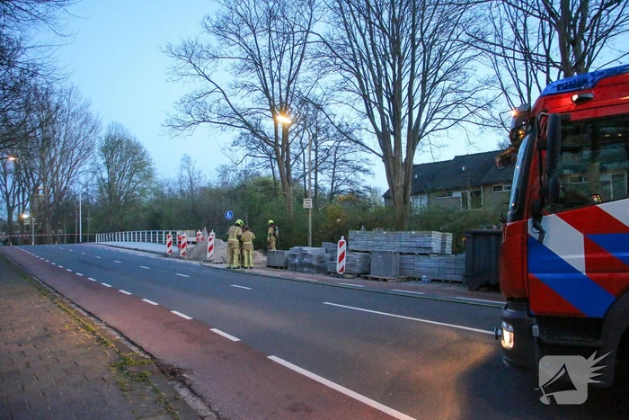 Weg afgesloten vanwege gaslekkage