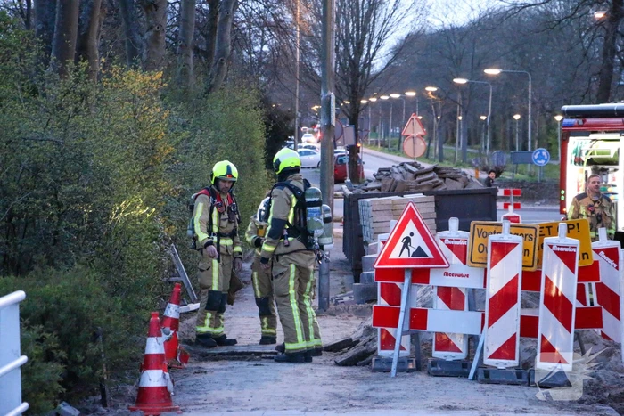 Weg afgesloten vanwege gaslekkage