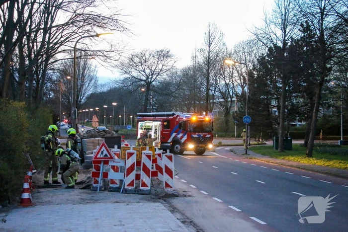 Weg afgesloten vanwege gaslekkage
