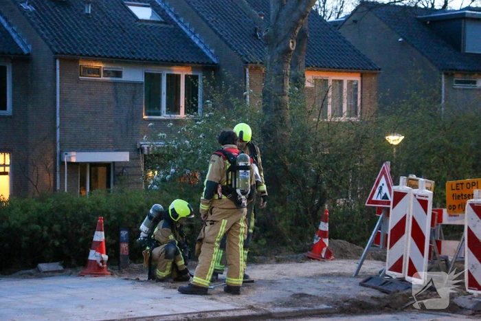 Weg afgesloten vanwege gaslekkage