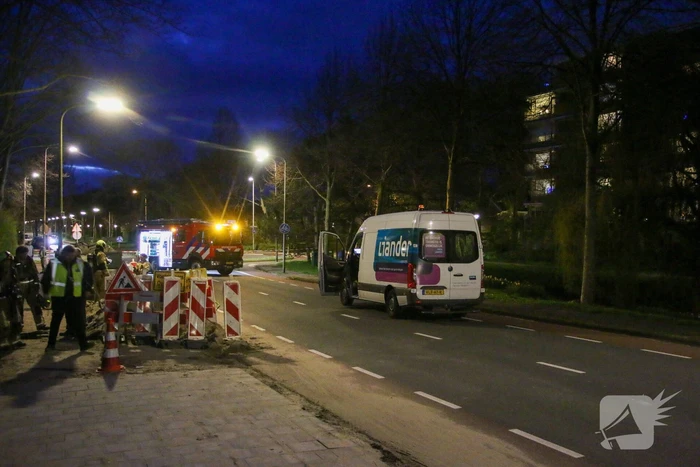 Weg afgesloten vanwege gaslekkage