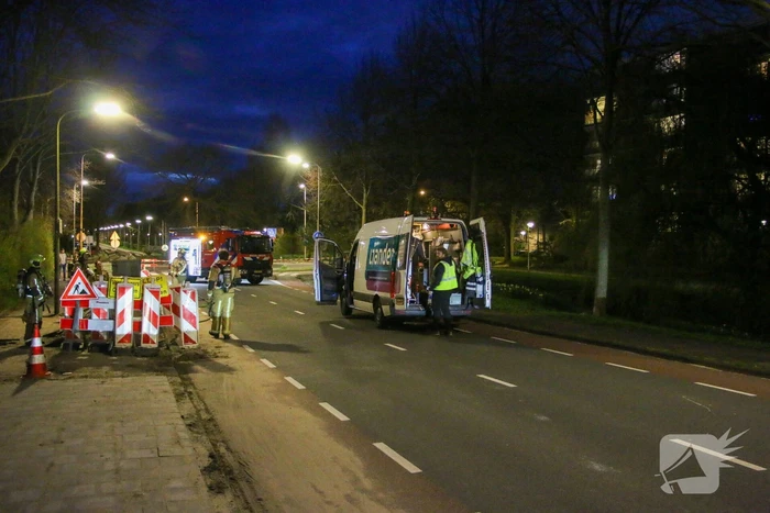 Weg afgesloten vanwege gaslekkage