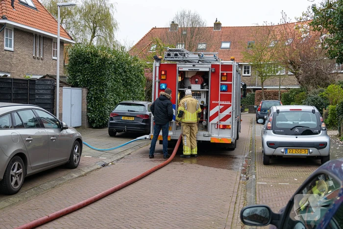 Rook bij brand in kelder van woning