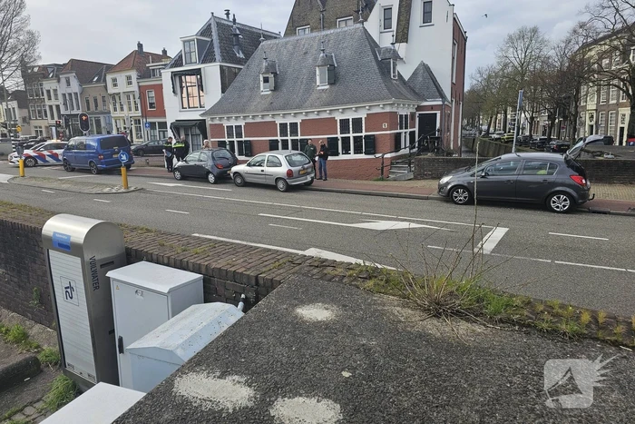 Schade door kettingbotsing met vier voertuigen