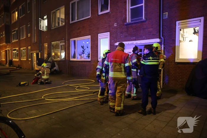Brand op balkon van woning