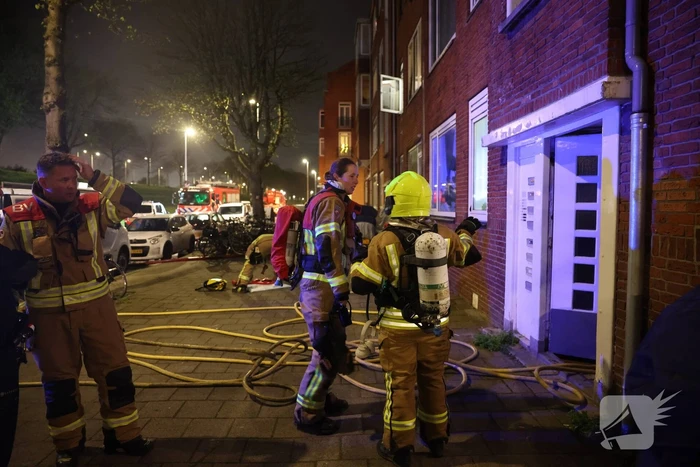 Brand op balkon van woning