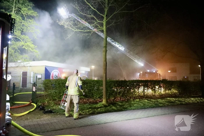 Grote brand in clubhuis van voetbalvereniging